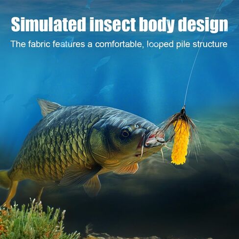 100 PCS Mop Fly Tying Materials, Trout Nymphs Caddis Body for Hand Tie in Kuwait