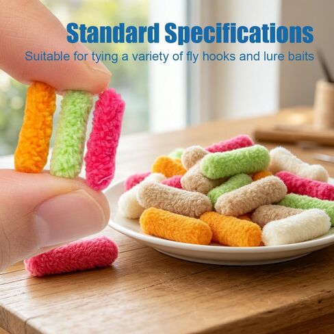 100 PCS Mop Fly Tying Materials, Trout Nymphs Caddis Body for Hand Tie in Kuwait
