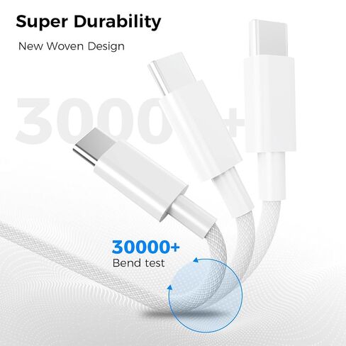 20W USB C Fast Charger for iPad A16 11th/10th Generation,iPad Pro 13/12.9/11 inch,iPad Air 13/11 M4/M3/M2,Air 5th/4th,Mini 6/7,10FT Long USB C Charger Fast Charging Cord Cable Braided in Saudi Arabia