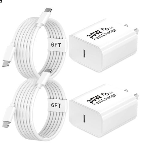 30W USB C Charger Block 2-Pack with 6FT 60W USB C to USB C Cable for iPhone in Saudi Arabia