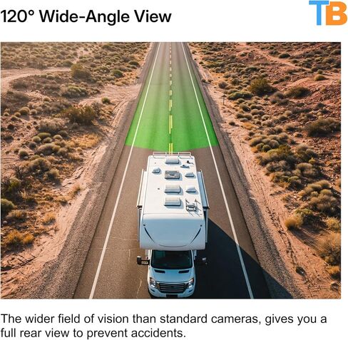 TadiBrothers Heavy Duty 1080P Wired Camera with Monitor, AHD High-Resolution Monitor, Wide-Angle Camera for Tractors, Vans, RVs, Real-Time Lane Change & Reversing – American-Based, 1-Year Warranty in Saudi Arabia