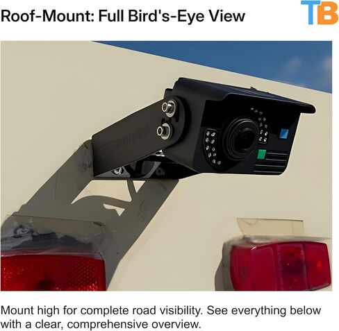 TadiBrothers Heavy Duty 1080P Wired Camera with Monitor, AHD High-Resolution Monitor, Wide-Angle Camera for Tractors, Vans, RVs, Real-Time Lane Change & Reversing – American-Based, 1-Year Warranty in Saudi Arabia