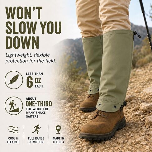 TurtleSkin SnakeArmor Gaiters, Sage/Sage, Regular (SAG0-1A00-6R00) in Kuwait