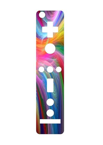 Fractal Rainbow Ocean Vinyl Decal Sticker Skin by Debbie's Designs for Wiimote Wii Controller in Saudi Arabia