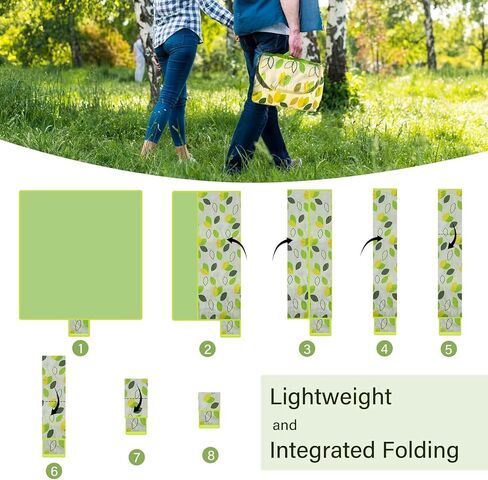 auxlihi 80" x 120" Sandproof Waterproof Picnic Blanket, Beach Mat for Outdoor Camping Hiking Park, Portable with Tote Bag, Non-Stick Sand & Grass, Foldable for Indoor Outdoor Use (Green) in Saudi Arabia