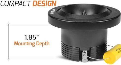 مكبرات صوت فائقة من PRV AUDIO Bullet Super Neodymium 240 وات RMS 4 أوم، 3.50 بوصة PRV Black TW400Ti-Nd-4 PRO، سهلة التركيب - خرج عالي (مكبرات صوت، زوج) in Kuwait