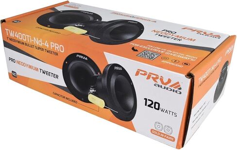 مكبرات صوت فائقة من PRV AUDIO Bullet Super Neodymium 240 وات RMS 4 أوم، 3.50 بوصة PRV Black TW400Ti-Nd-4 PRO، سهلة التركيب - خرج عالي (مكبرات صوت، زوج) in Kuwait