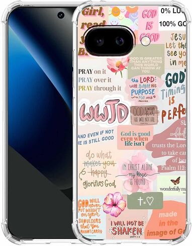 Case for Google Pixel 10a with Christian Design,Jesus Bible Verse Collage,Clear Slim Soft TPU Bumper Phone Cover,6.3"(Christian,P10a) in Saudi Arabia