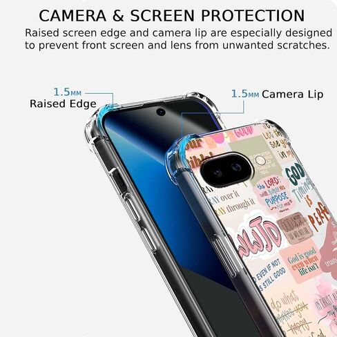 Case for Google Pixel 10a with Christian Design,Jesus Bible Verse Collage,Clear Slim Soft TPU Bumper Phone Cover,6.3"(Christian,P10a) in Saudi Arabia