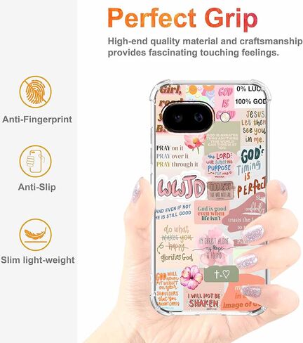 Case for Google Pixel 10a with Christian Design,Jesus Bible Verse Collage,Clear Slim Soft TPU Bumper Phone Cover,6.3"(Christian,P10a) in Saudi Arabia