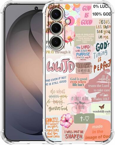 Case for Samsung Galaxy S26+ with Christian Design,Jesus Bible Verse Collage,Clear Slim Soft TPU Bumper Phone Cover,6.7"(Christian,Sx26p) in Saudi Arabia