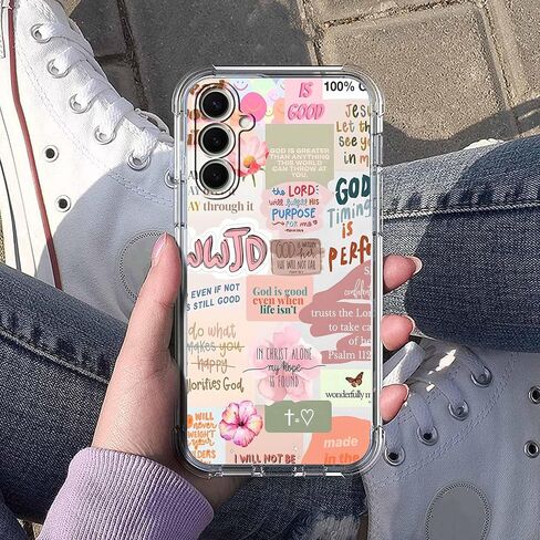 Case for Samsung Galaxy S26+ with Christian Design,Jesus Bible Verse Collage,Clear Slim Soft TPU Bumper Phone Cover,6.7"(Christian,Sx26p) in Saudi Arabia