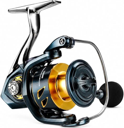 Spinning Fishing Reel – 33LBs Max Drag, 5.2:1 Gear Ratio, Water Resistant with 9+1 Corrosion-Resistant Bearings for Bass, Trout, Salmon Fishing in Saudi Arabia