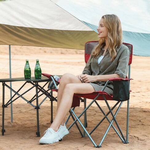 Byliable Camping Chairs Portable Lightweight Folding Lawn Chairs, Red in Saudi Arabia