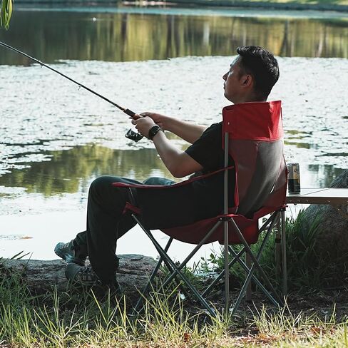 Byliable Camping Chairs Portable Lightweight Folding Lawn Chairs, Red in Saudi Arabia