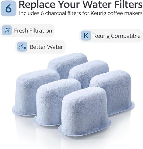 GoodCups Keurig Descaler Kit – Descaling Solution with 6 Charcoal Water Filters, Compatible with Keurig Coffee Makers, 2 Cleaning Cycles in Kuwait