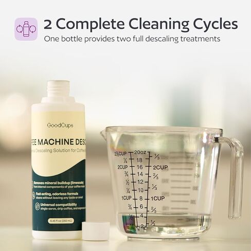 GoodCups Keurig Descaler Kit – Descaling Solution with 6 Charcoal Water Filters, Compatible with Keurig Coffee Makers, 2 Cleaning Cycles in Kuwait