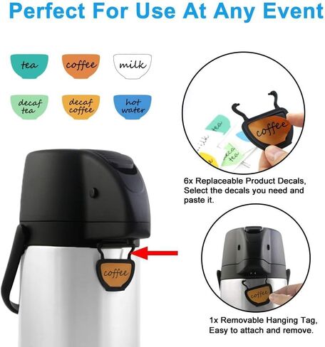 TOMAKEIT Airpot Coffee Dispenser Thermal with Pump,3L/102 Oz Insulated Stainless Steel Large Airpot Coffee Carafe Lever Action for Hot/Cold Water,Thermal Carafe for Hot Cocoa for Parties in Kuwait