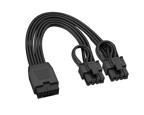 12VHPWR Cable Extension, 20cm 16 Pin(12+4) Female to Dual 8 Pin(6+2) Male PCIe Power Cable, PCIe 5.0 Gen5 600W GPU PSU Conversion Cable for ATX 3.0/3.1 Power Supply in Kuwait