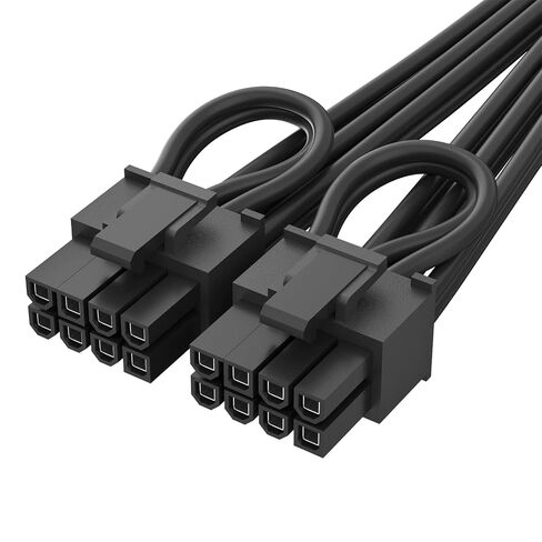 12VHPWR Cable Extension, 20cm 16 Pin(12+4) Female to Dual 8 Pin(6+2) Male PCIe Power Cable, PCIe 5.0 Gen5 600W GPU PSU Conversion Cable for ATX 3.0/3.1 Power Supply in Kuwait
