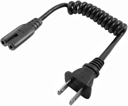 Toptekits NEMA 1-15P to IEC320 C7 Figure 8 Retractable Spring Power Cord, US 2 Prong to C7 Shotgun Connector, 18AWG Universal Replacement AC Power Cable, 10-30cm (4-12 inch) in Saudi Arabia