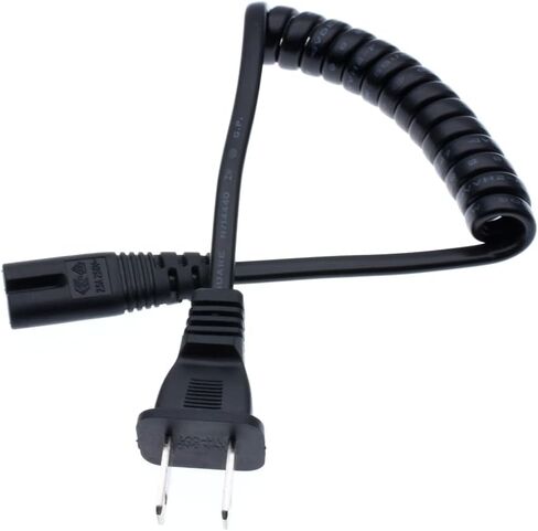 Toptekits NEMA 1-15P to IEC320 C7 Figure 8 Retractable Spring Power Cord, US 2 Prong to C7 Shotgun Connector, 18AWG Universal Replacement AC Power Cable, 10-30cm (4-12 inch) in Saudi Arabia