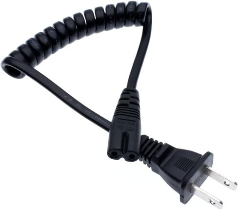 Toptekits NEMA 1-15P to IEC320 C7 Figure 8 Retractable Spring Power Cord, US 2 Prong to C7 Shotgun Connector, 18AWG Universal Replacement AC Power Cable, 10-30cm (4-12 inch) in Saudi Arabia