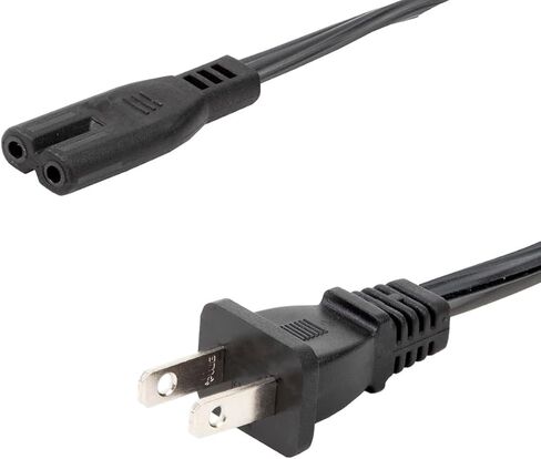 Toptekits NEMA 1-15P to IEC320 C7 Figure 8 Retractable Spring Power Cord, US 2 Prong to C7 Shotgun Connector, 18AWG Universal Replacement AC Power Cable, 10-30cm (4-12 inch) in Saudi Arabia