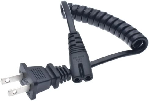 Toptekits NEMA 1-15P to IEC320 C7 Figure 8 Retractable Spring Power Cord, US 2 Prong to C7 Shotgun Connector, 18AWG Universal Replacement AC Power Cable, 10-30cm (4-12 inch) in Saudi Arabia
