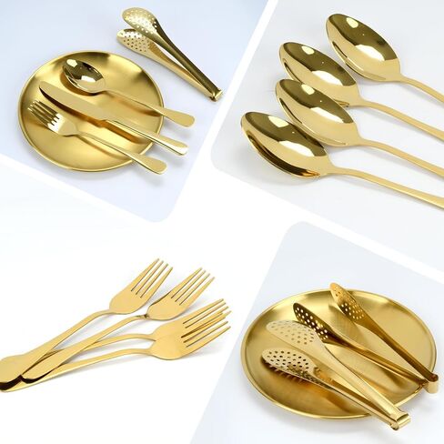 20-Piece Gold Stainless Steel Silverware Set With Organizer in Saudi Arabia