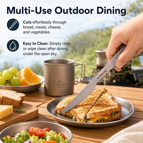 Titanium Camp Knife, Portable Camping Cooking Knives for Backpacking in Saudi Arabia