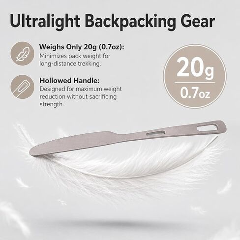 Titanium Camp Knife, Portable Camping Cooking Knives for Backpacking in Saudi Arabia