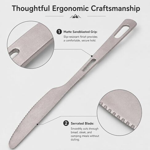 Titanium Camp Knife, Portable Camping Cooking Knives for Backpacking in Saudi Arabia