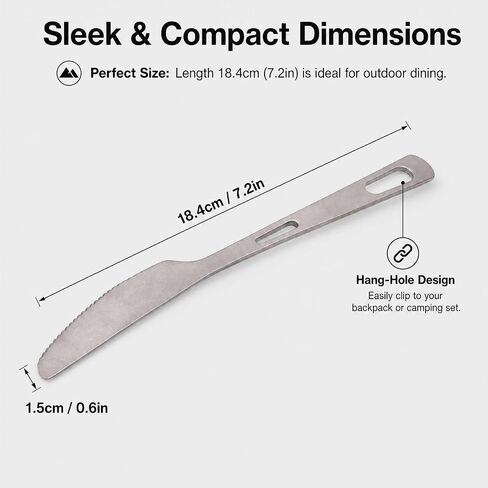 Titanium Camp Knife, Portable Camping Cooking Knives for Backpacking in Saudi Arabia