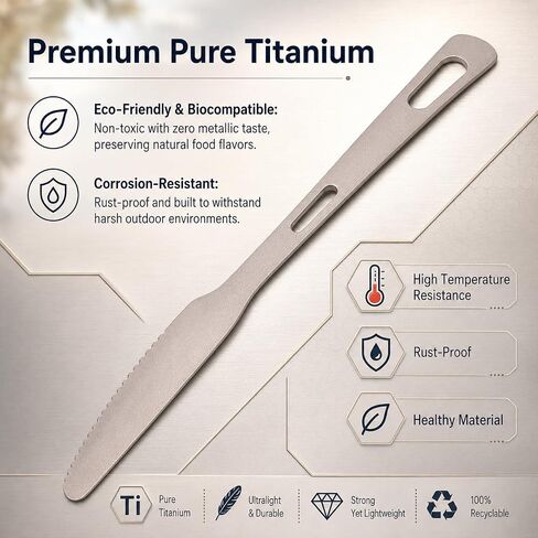 Titanium Camp Knife, Portable Camping Cooking Knives for Backpacking in Saudi Arabia