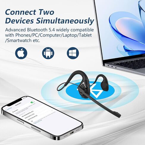 BANIGIPA Bluetooth Headset with Microphone, Open Ear Headphones with Mic in Saudi Arabia