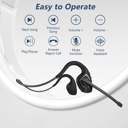 BANIGIPA Bluetooth Headset with Microphone, Open Ear Headphones with Mic in Saudi Arabia