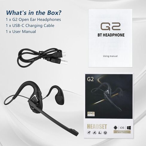 BANIGIPA Bluetooth Headset with Microphone, Open Ear Headphones with Mic in Saudi Arabia