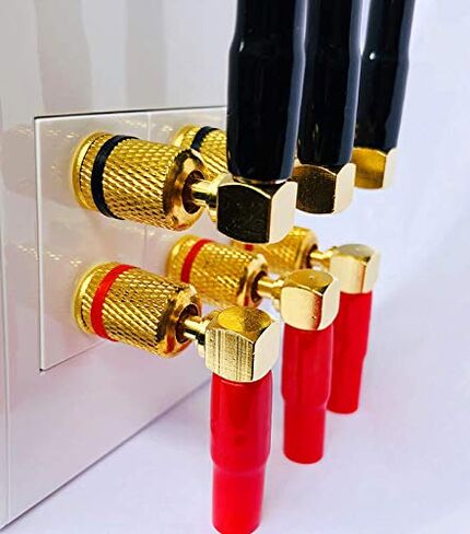 4mm Banana Plugs Right Angle 6 Pairs, 24k Gold Plated 90 Degree Speaker Connector (12Pcs) in Saudi Arabia