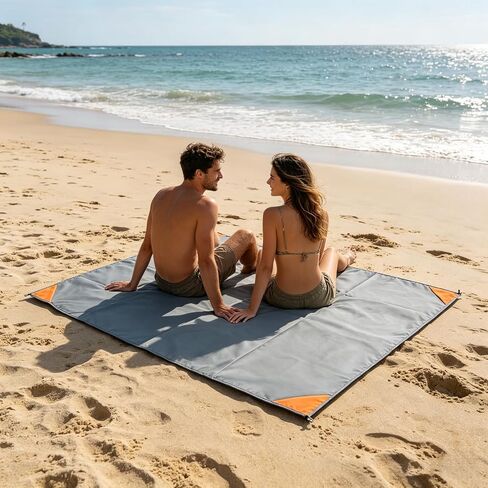 2 Pack Beach Picnic Mats with Storage Bag for Camping Travel in Kuwait