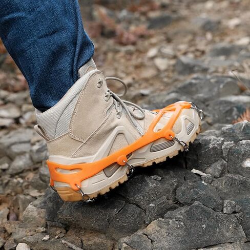 Changor Crampons for Hiking Boots Anti Slip Durable Crampons for Outdoor Climbing Snow and Ice Travel for Men Women 1 Pair in Kuwait