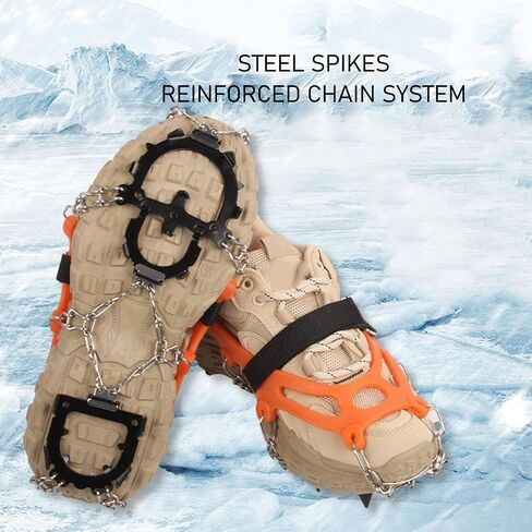Changor Crampons for Hiking Boots Anti Slip Durable Crampons for Outdoor Climbing Snow and Ice Travel for Men Women 1 Pair in Kuwait