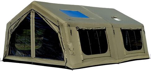 MC TOMOUNT Inflatable Camping Tent, Large Family Cotton Canvas Blow Up Tent in Kuwait