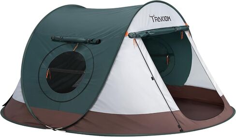 Trakiom Pop Up Tent 4 Person Instant Waterproof Camping Vestibule in Kuwait