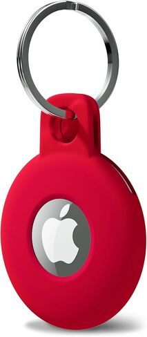 Svanove for Airtag Keychain Airtag Holder Key Ring, Siliocne Airtag Case Air Tag Cover, Cute Airtag Accessories for Kid, Luggage, Cat Dog Collar, Car, Compatible with Apple Airtag 2021, Hot Pink in Saudi Arabia