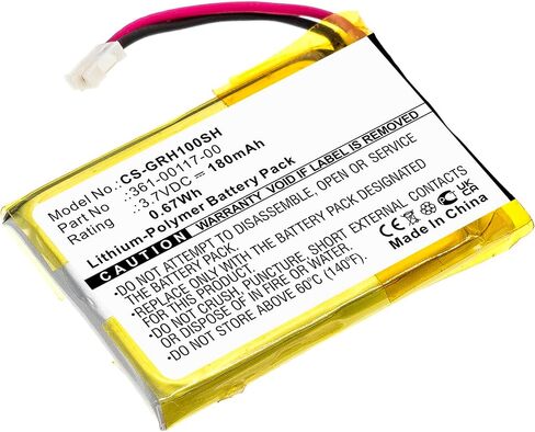 Replacement Battery for Garmin Approach S10,Approach S20,Approach X40,Forerunner 35,361-00117-00,180mAh in Kuwait