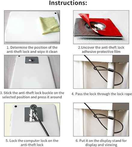 Computer Lock Galvanized AntiTheft Cable with Easy Use for Office in Saudi Arabia