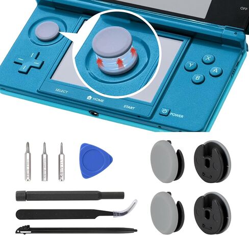 3DS Charger Head Set with USB Wall Charger, Stylus Pens & Repair Tools for Portable Devices Dark Grey in Kuwait