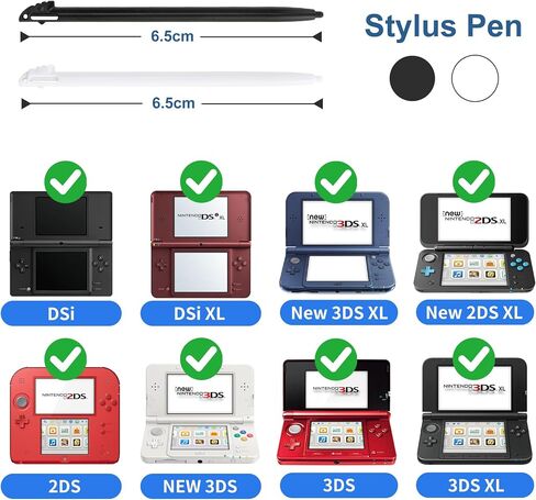 3DS Charger Head Set with USB Wall Charger, Stylus Pens & Repair Tools for Portable Devices Dark Grey in Kuwait