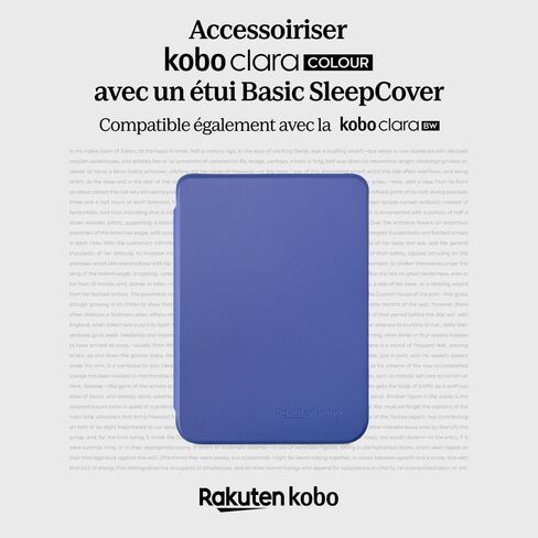 Kobo Clara BW Black eReader & Cobalt Blue SleepCover Bundle | 6" Glare-Free Touchscreen with ComfortLight PRO | Dark Mode Option | Waterproof | Built-in-2-Way Stand Cover in Saudi Arabia